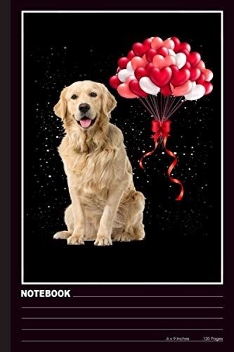 Golden Retriever Valentines Frenchie Mama Notebook: Frenchies Notebook College Ruled (120pages 6x9in) Frenchie Notebook For Kids, Girls