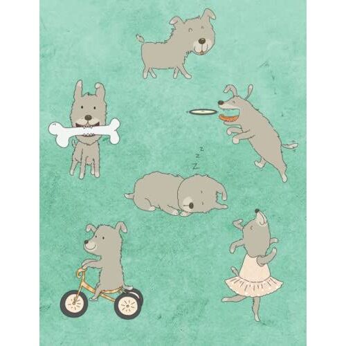 Dog Lover Notebook: Large 8x11 Lined College Ruled Cute Doggy Puppy Notebook Journal