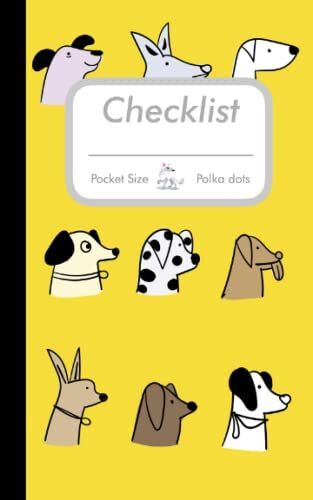 Checklist Notebook Yellow Puppies To Do List: Check Your Own Awesome Activities. (100 White Pages) 5" X 8" Pocket Size And Polkadots, Standard Ruled Paper.