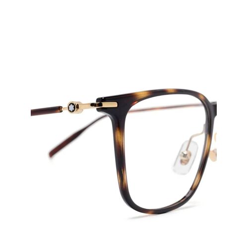 Montblanc Lunettes De Vue Rectangulaires - Marron 