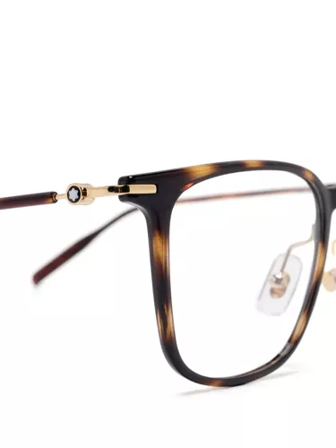 Montblanc Lunettes De Vue Rectangulaires - Marron 