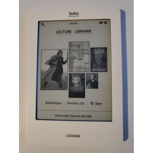 Liseuse Kobo Touch 905J 2 Go Écran Tactile 6" Éclairage Frontal WiFi - Blanc