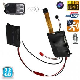 Caméra Miniature Télécommandée Détecteur Mouvement Sans Fil Noir Mini Cam 32 Go YONIS