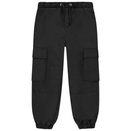 Pantalon Cargo En Toile Parachute Doublée Pour Garçon - Noir