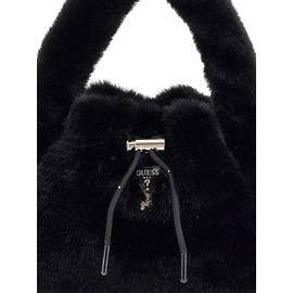 guess kids sac banane bordé de fourrure - Noir