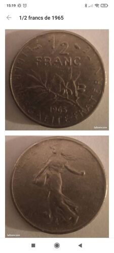 Pièce De 1/2 Francs 1965