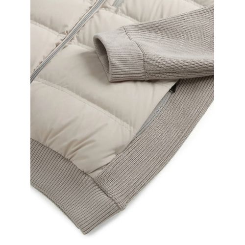 Woolrich Manteau À Empiècements Matelassés - Gris