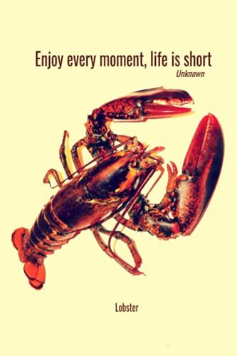 Lobster: Notebook, Composition Book, For Journaling, Writing, Pocket Size: 6"X 9", 100 Pages, Line Ruled, Vintage, Life Quotes.