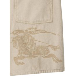 Burberry Short En Jean À Logo Ekd - Tons Neutres