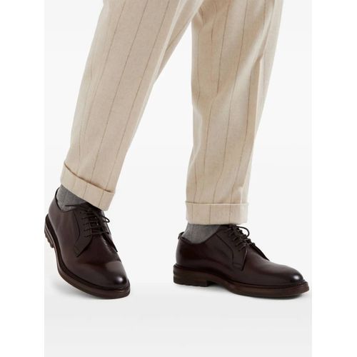 Brunello Cucinelli Derbies En Cuir De Veau - Marron