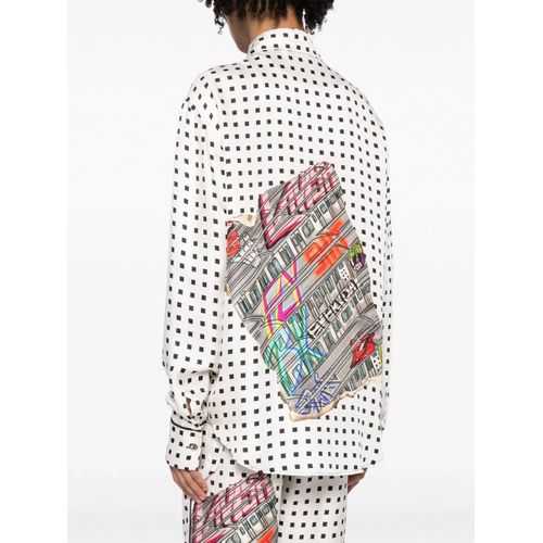 Romeo Hunte Chemise The Gender Neutre En Soie - Blanc