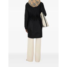 Burberry Parka À Bords À Carreaux - Noir