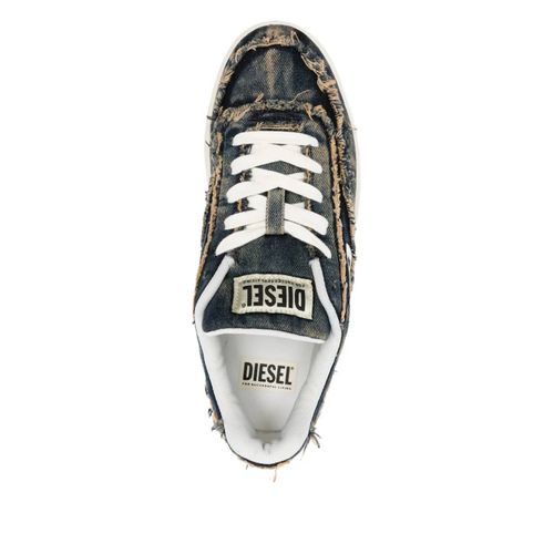 Diesel Baskets En Jean À Bords Francs - Bleu