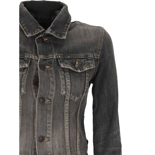 Balenciaga Veste Boutonnée À Col Contrastant - Gris