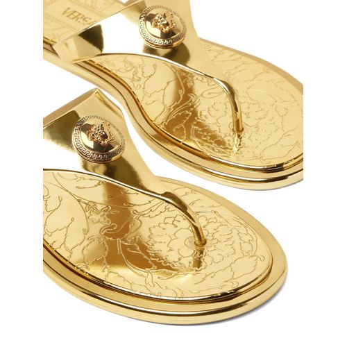 Versace Sandales Alia À Design Métallisé - Or