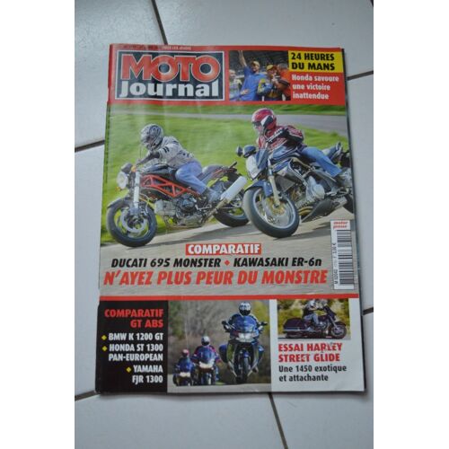 Moto Journal 1710 Bmw K1200 Gt Honda St 1300 Fjr Yamaha Ducati 695 Kawasaki Er-6