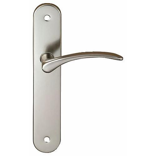 Poignées sur plaques clé I - acier nickelé mat - Diane CADAP