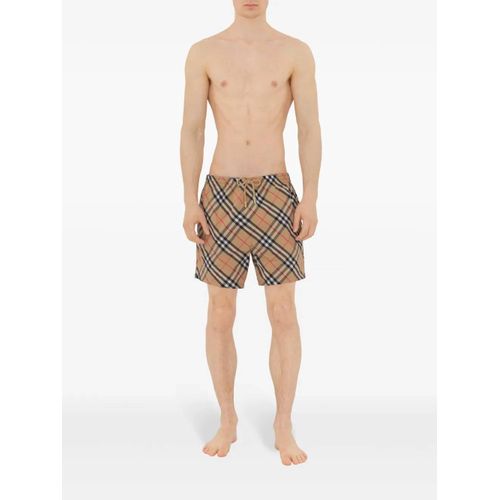 Burberry Short De Bain À Carreaux - Tons Neutres
