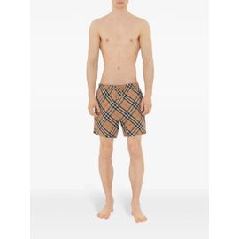 Burberry Short De Bain À Carreaux - Tons Neutres