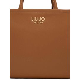 LIU JO sac à main médium à plaque logo - Marron