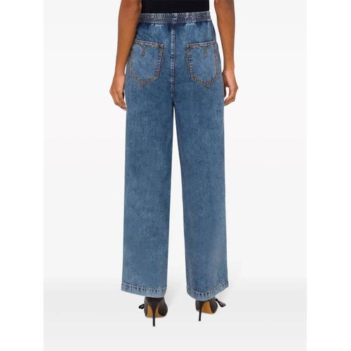 Moschino Jeans Jean Ample À Taille Haute - Bleu