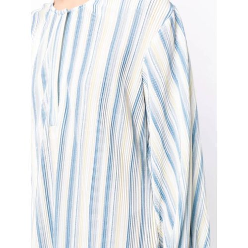 Bambah Robe Caftan À Rayures - Bleu