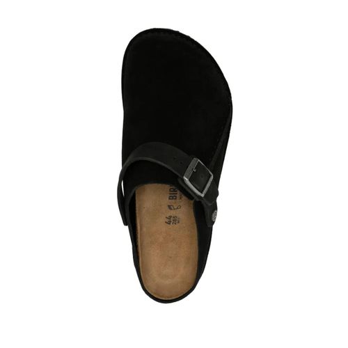 Birkenstock Chaussons En Daim Lutry Premium - Noir