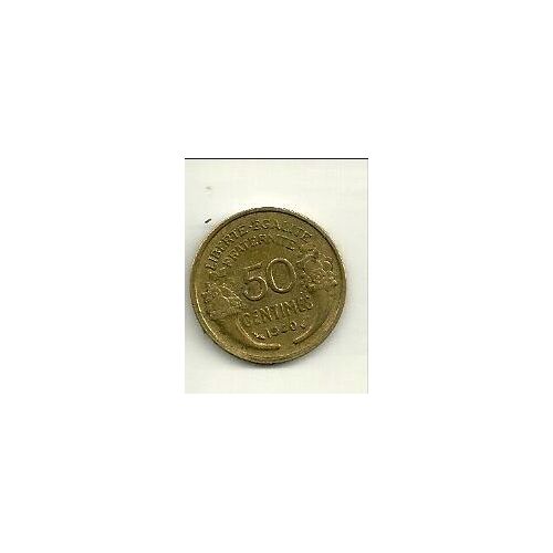 Pièce De 50 Centimes Morlon Bronze-Aluminium De 1940