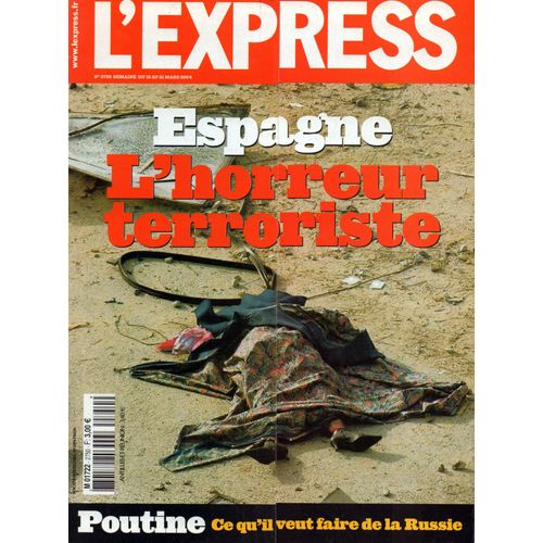 L'express N° 2750 : Espagne, L'horreur Terroriste