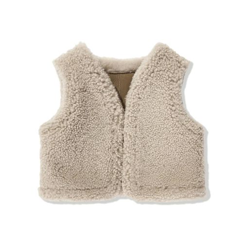 Bonpoint Gilet En Cuir À Design Réversible - Marron