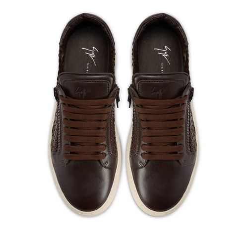 Giuseppe Zanotti Baskets À Design Tressé - Marron