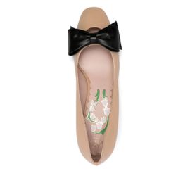 Valentino Garavani Escarpins En Cuir À Détail De N?ud - Tons Neutres