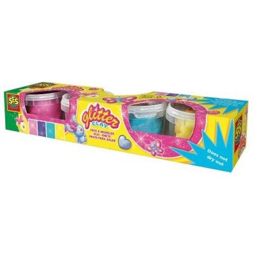 Ses Creative Pâte À Modeler Pailletée 4x90gr