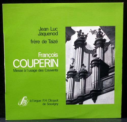 Couperin Messe Des Couvents Jean-Luc Jaquenod, Clicquot Souvigny Lp Nm -, Cv Ex+