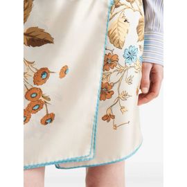 Prada Chemise En Soie À Fleurs - Tons Neutres