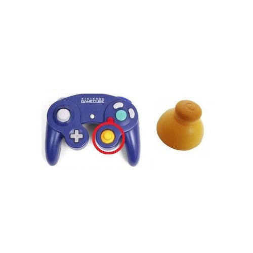 Joystick manette gamecube  bouton c remplacement pour manette  jaune - skyexpert