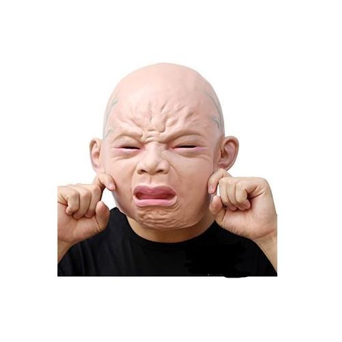 Fête Halloween Costume Fête Masque Latex Tête Humaine Enfant Pleurant
