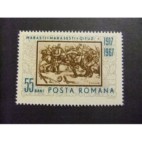Rumania Roumanie 1967 Peinture Attaque De Marasesti Par Stoica Yvert 2316 **Mnh