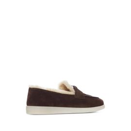 Prada Mocassins À Détail De Logo - Marron
