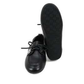 Karl Lagerfeld Chaussures Bateau En Cuir À Lacets - Noir