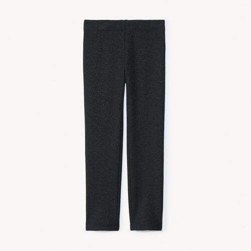 Legging Scintillant Doublé Velours Pour Fille - Noir