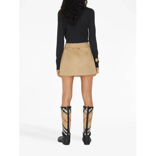 Burberry Minijupe Gabardine Trench En Coton - Tons Neutres
