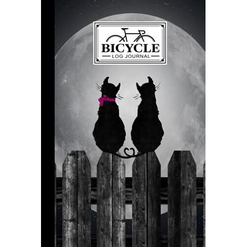 Bicycle Log Journal: Premium Black Cats Cover Bicycle Log Journal, Training Notebook For Cyclists & Cycling Enthusiasts, 120 Pages, Size 6" X 9" | By Franziska Vogel