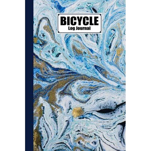 Bicycle Log Journal: Cycling Logbook Marble Blue Cover, Bike Riding, Bicycle Lovers, Log Book To Keep Track Of Daily Biking Training | 120 Pages, Size 6" X 9" | By Wiebke John