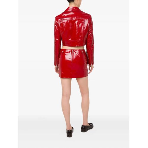 Moschino Jeans Veste À Coupe Crop - Rouge