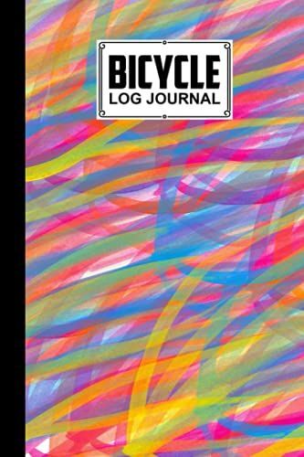 Bicycle Log Journal: Rainbow Watercolor Cover Bicycle Log Journal, Training Notebook For Cyclists & Cycling Enthusiasts, 120 Pages, Size 6" X 9" By Sven Blum