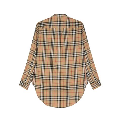 Burberry Chemise En Coton À Motif Vintage Check - Marron