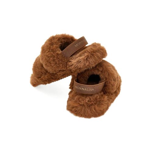 Monnalisa Sandales En Fourrure Artificielle - Marron