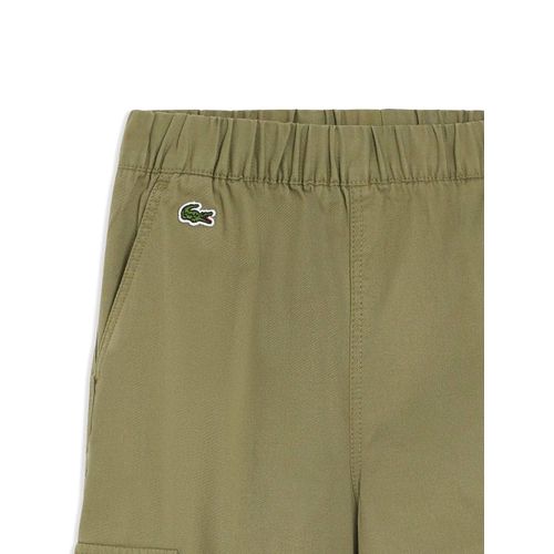 Lacoste Pantalon Cargo En Gabardine - Vert