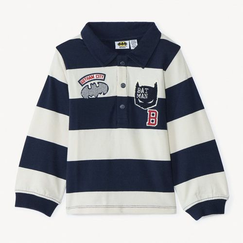 Polo Manches Longues Rayé Batman Warner Pour Bébé Garçon - Bleu Marine